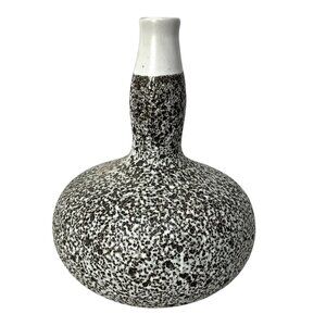 Pigeon Forge Pottery Pebbled Lava Volcanic Glaze Vase Signed Ferguson 6.5" Tall